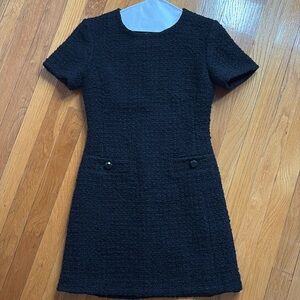 Purotatto boucle black mini dress size 38 or xs worn once dry cleaned +RTW chic!